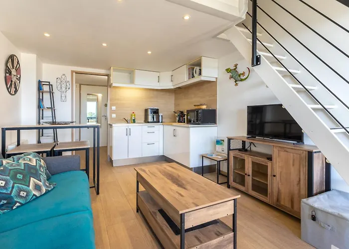 公寓 Duplex Vue Terrasse & Parking 邦多勒